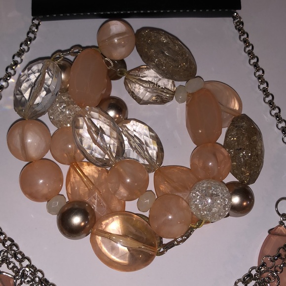 New York & Company Pink Necklace & Bracelet Set - Picture 6 of 8